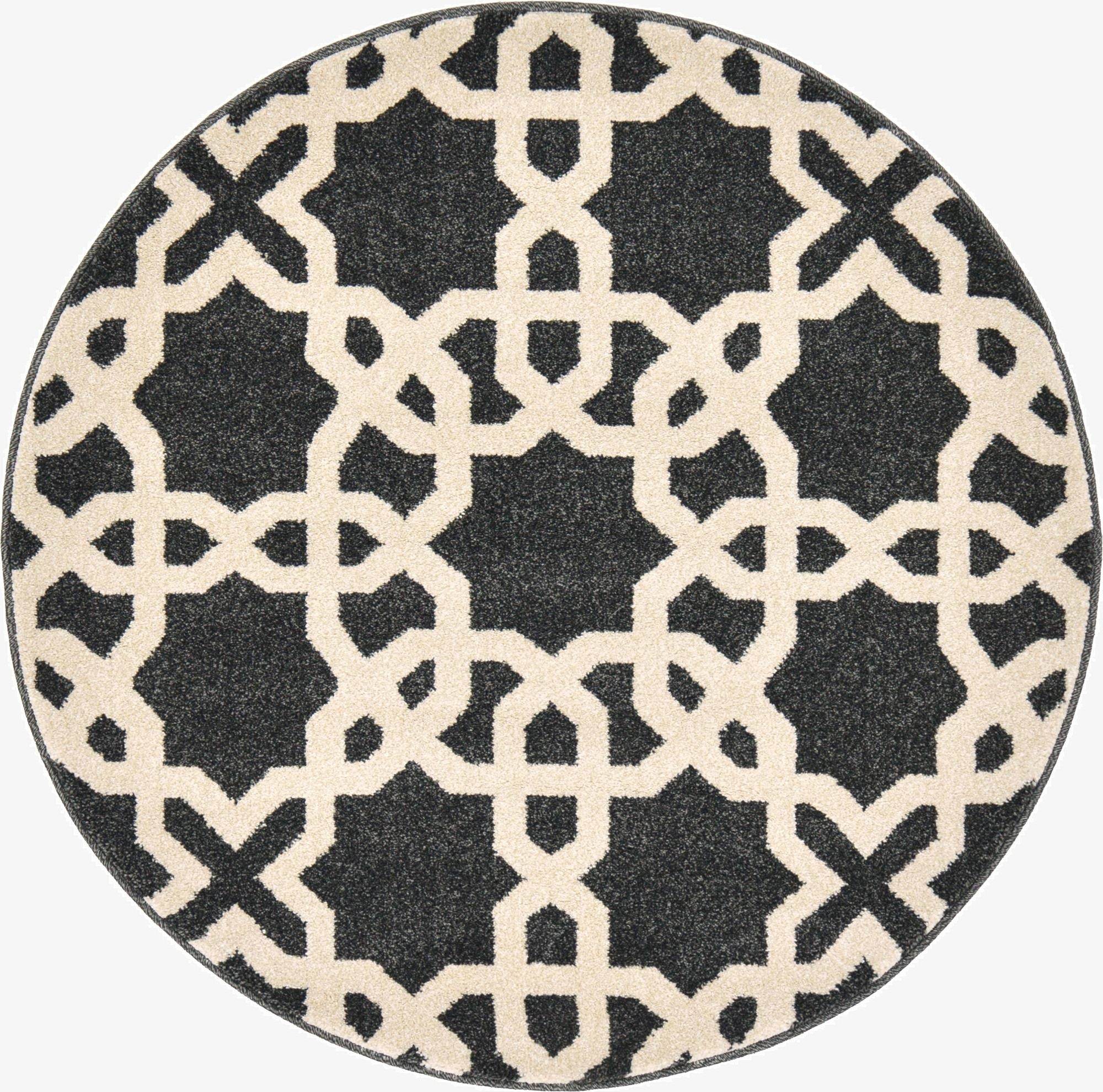  3' 3 x 3' 3 Lattice Round Rug