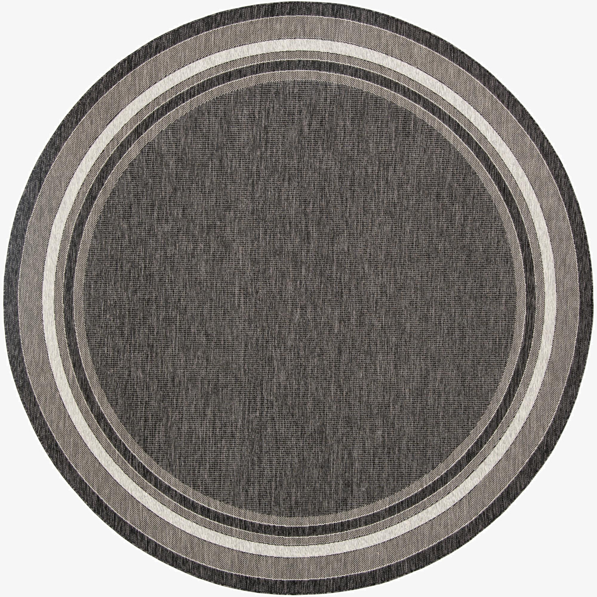 10' x 10'  Washable Border Indoor / Outdoor Round Rug