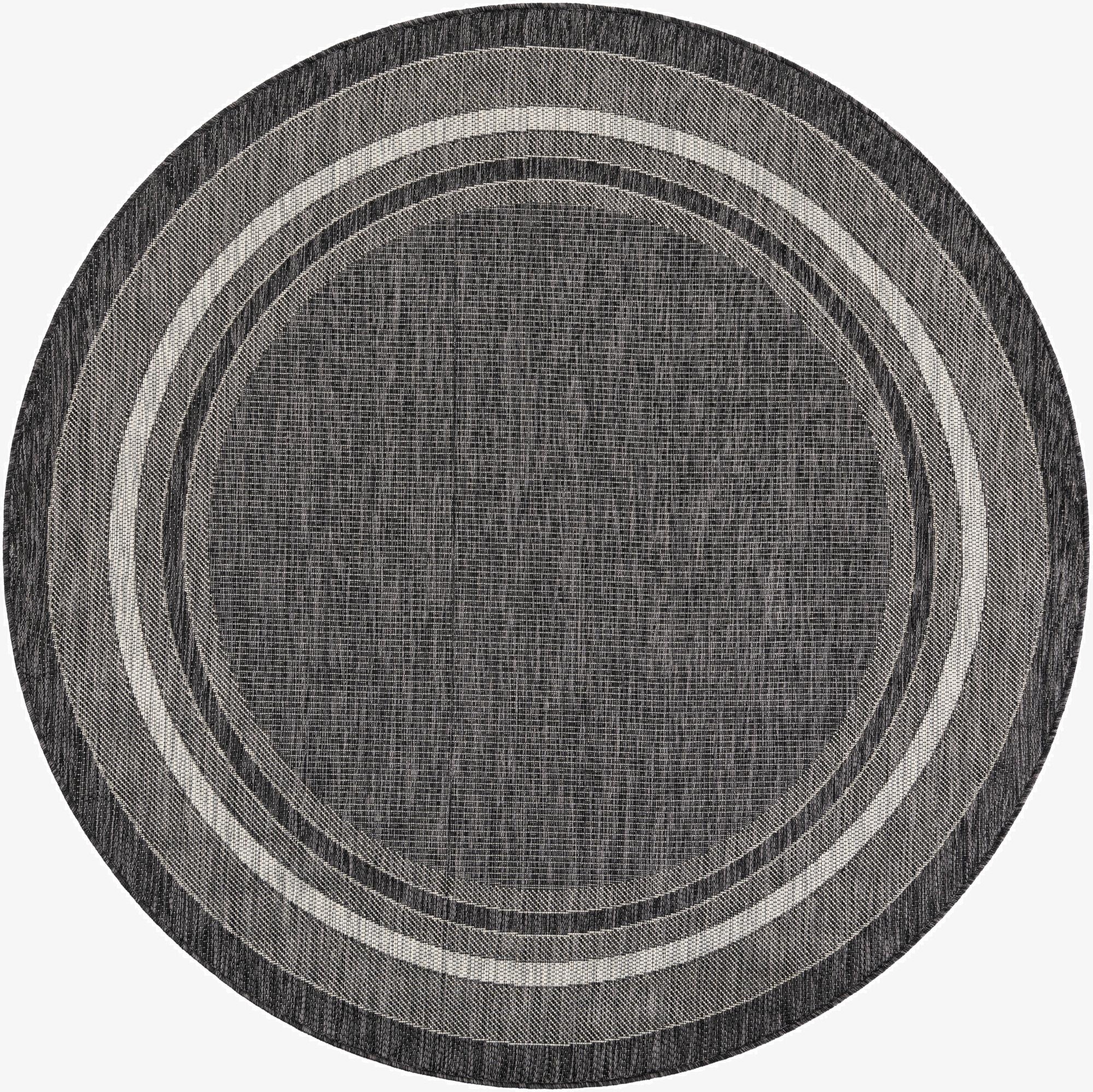  6' x 6'  Washable Border Indoor / Outdoor Round Rug
