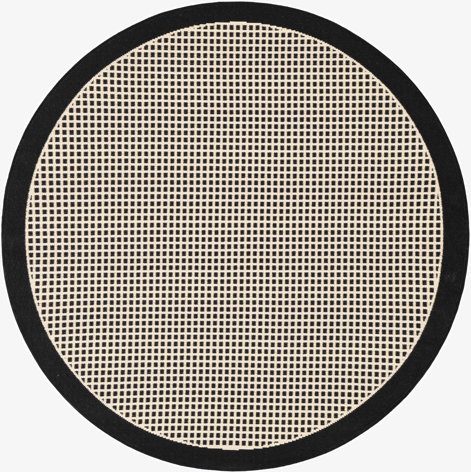  4' x 4'  Washable Border Indoor / Outdoor Round Rug