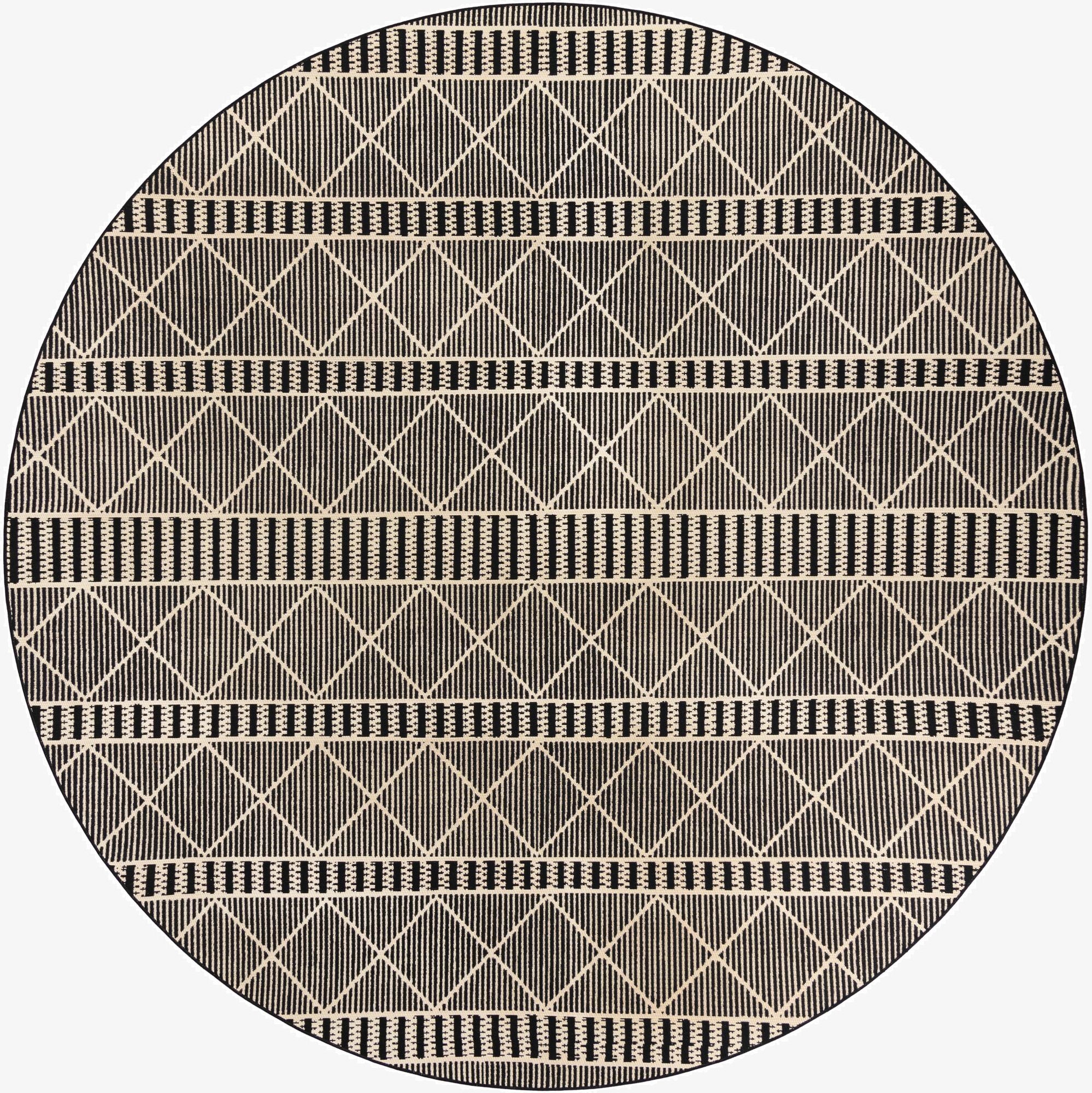  10' x 10'  Washable Lattice Indoor / Outdoor Round Rug