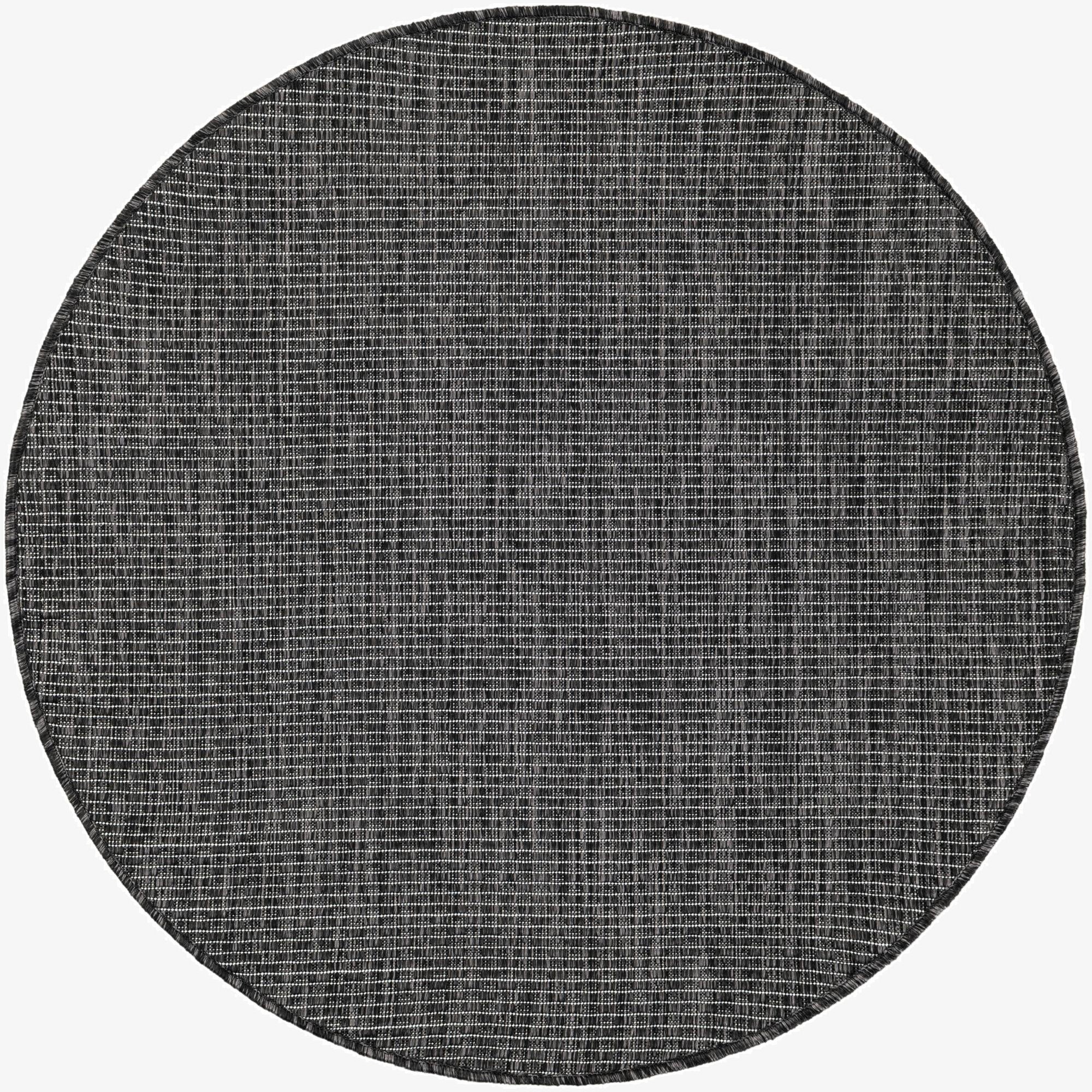  3' x 3'  Washable Solid Indoor / Outdoor Round Rug