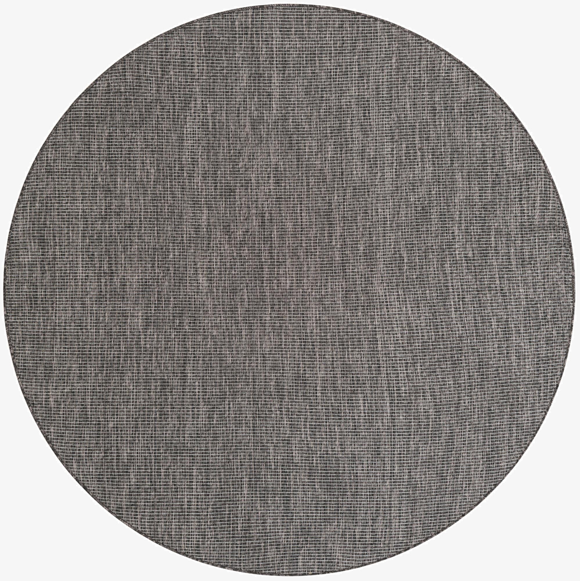  6' 1 x 6' 1  Washable Solid Indoor / Outdoor Round Rug