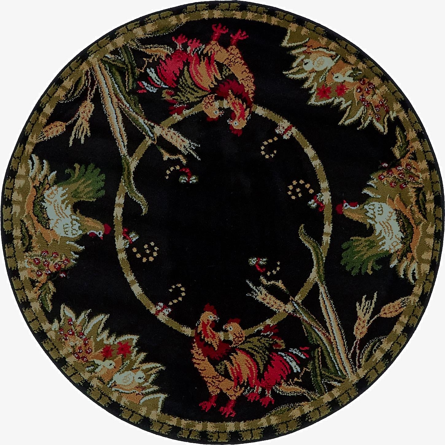  4' x 4' Pastoral Round Rug