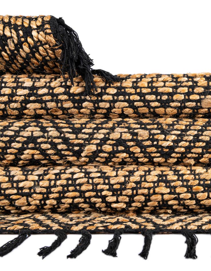 Detail image of  2' 2 x 12'  Hand Woven Braided Jute Runner Rug