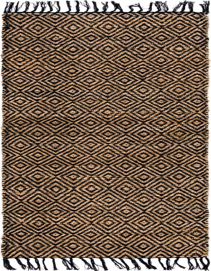 Detail image of 2' 7 x 6' 1 Hand Woven Braided Jute Runner Rug