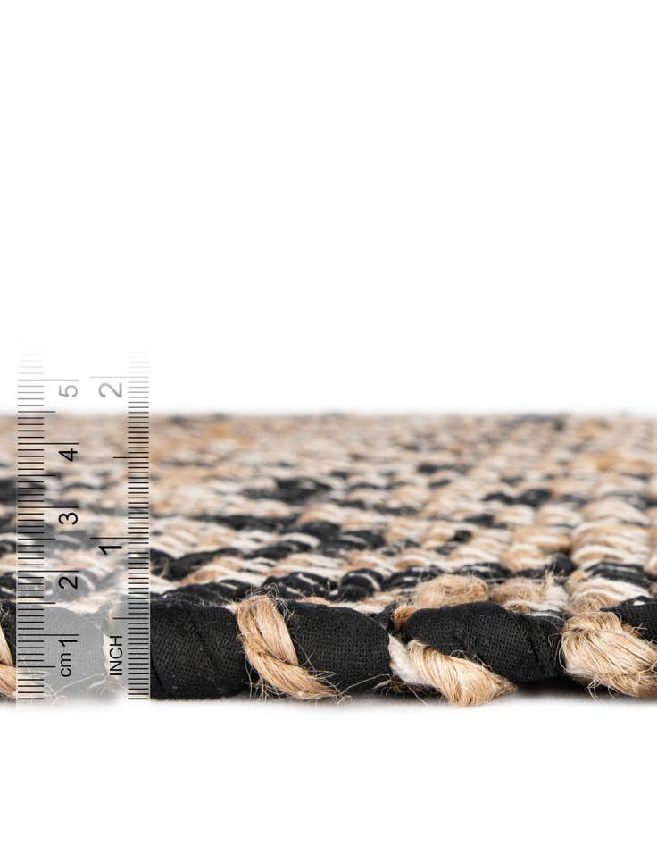 Detail image of  2' 8 x 9'  Hand Woven Chindi Jute Runner Rug