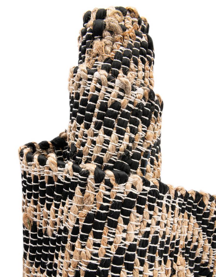 Detail image of  2' 8 x 9'  Hand Woven Chindi Jute Runner Rug