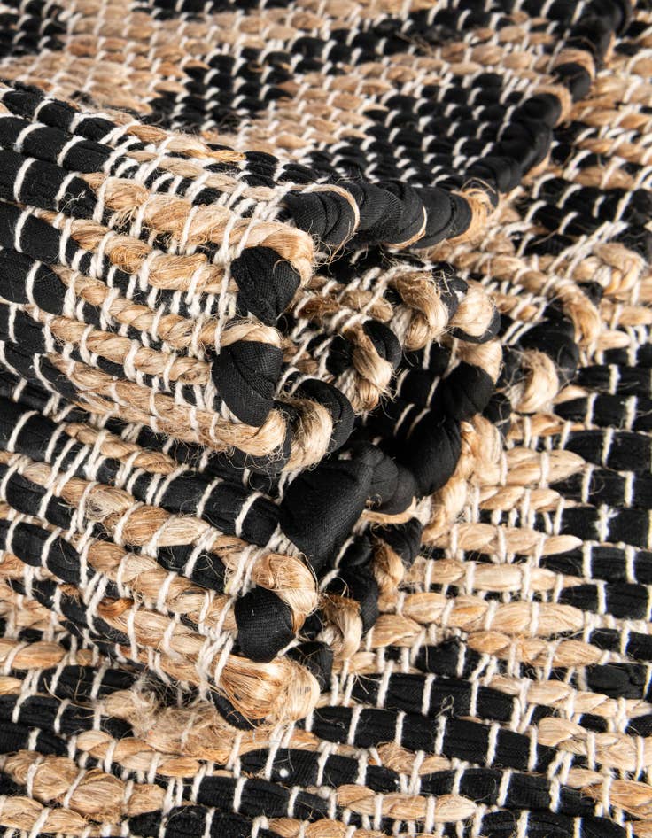 Detail image of  2' 8 x 9'  Hand Woven Chindi Jute Runner Rug