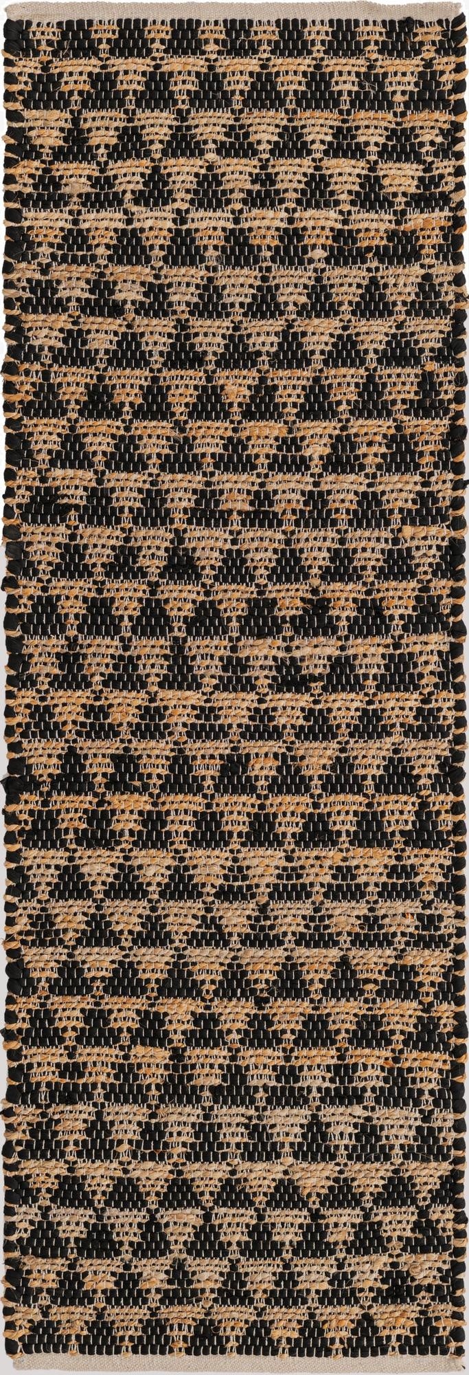  2' 2 x 6' 1  Hand Woven Chindi Jute Runner Rug