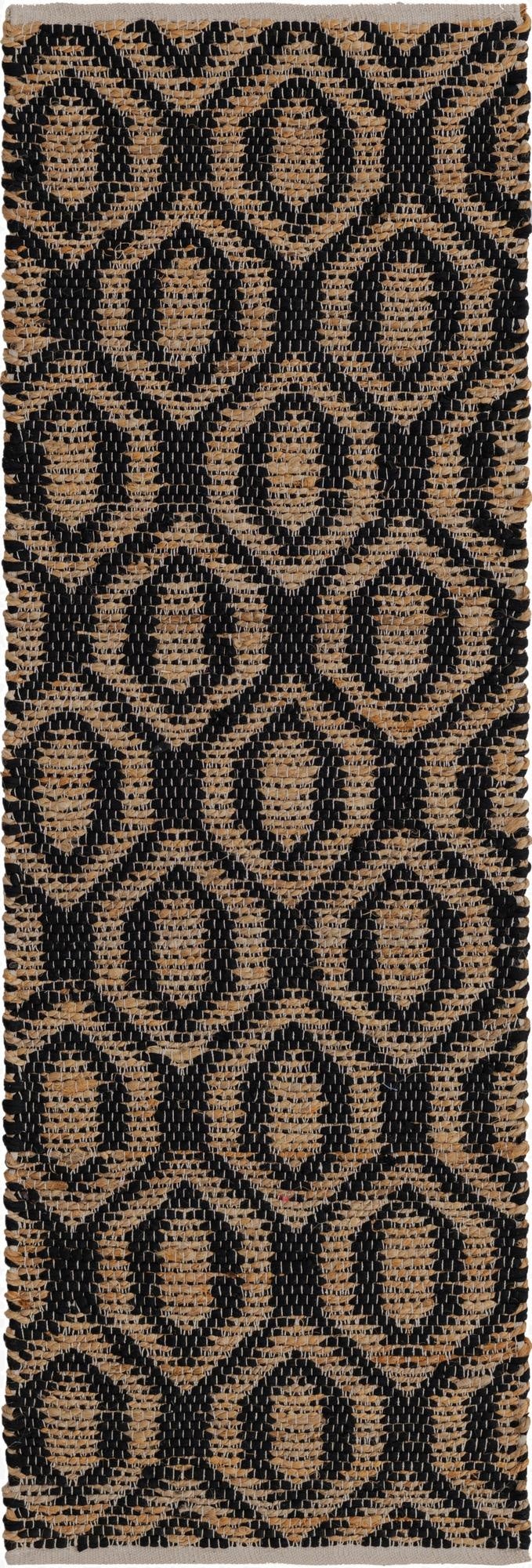  2' 2 x 6' 1  Hand Woven Chindi Jute Runner Rug
