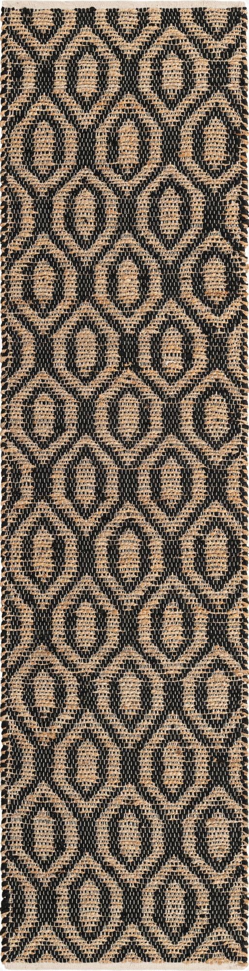  2' 8 x 9'  Hand Woven Chindi Jute Runner Rug