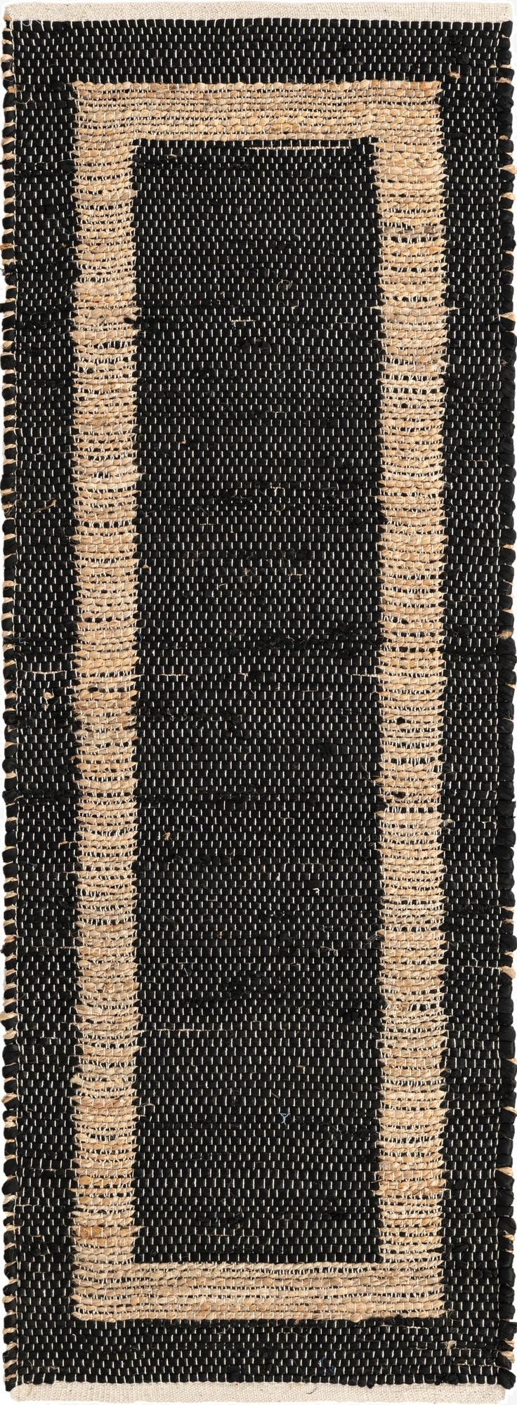  2' 2 x 6' 1  Hand Woven Chindi Jute Runner Rug