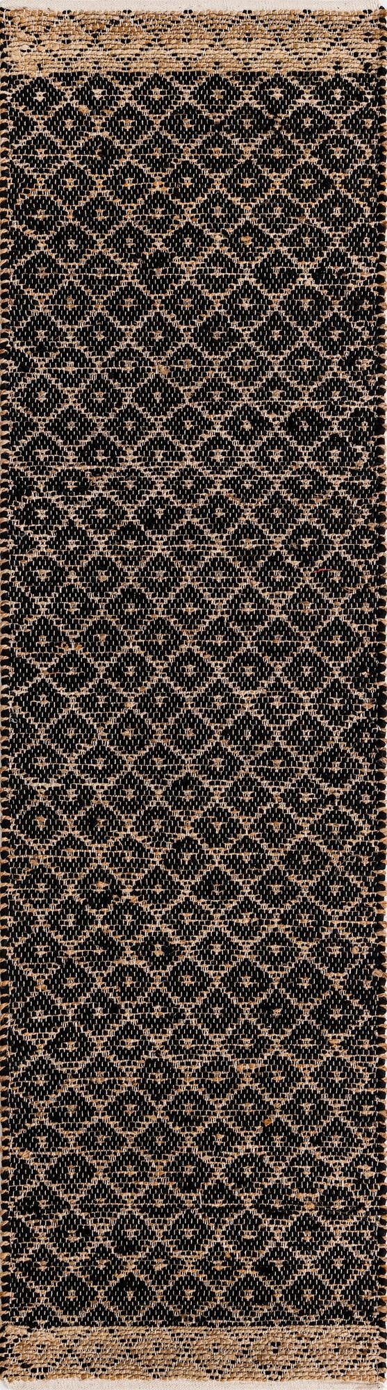  2' 7 x 10'  Hand Woven Chindi Trellis Runner Rug