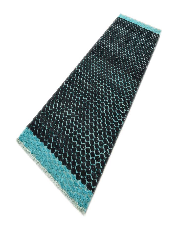 Detail image of  3' 4 x 10'  Hand Knotted Darya Wool Runner Rug