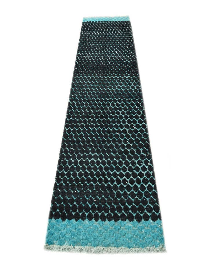 Detail image of  3' 4 x 10'  Hand Knotted Darya Wool Runner Rug