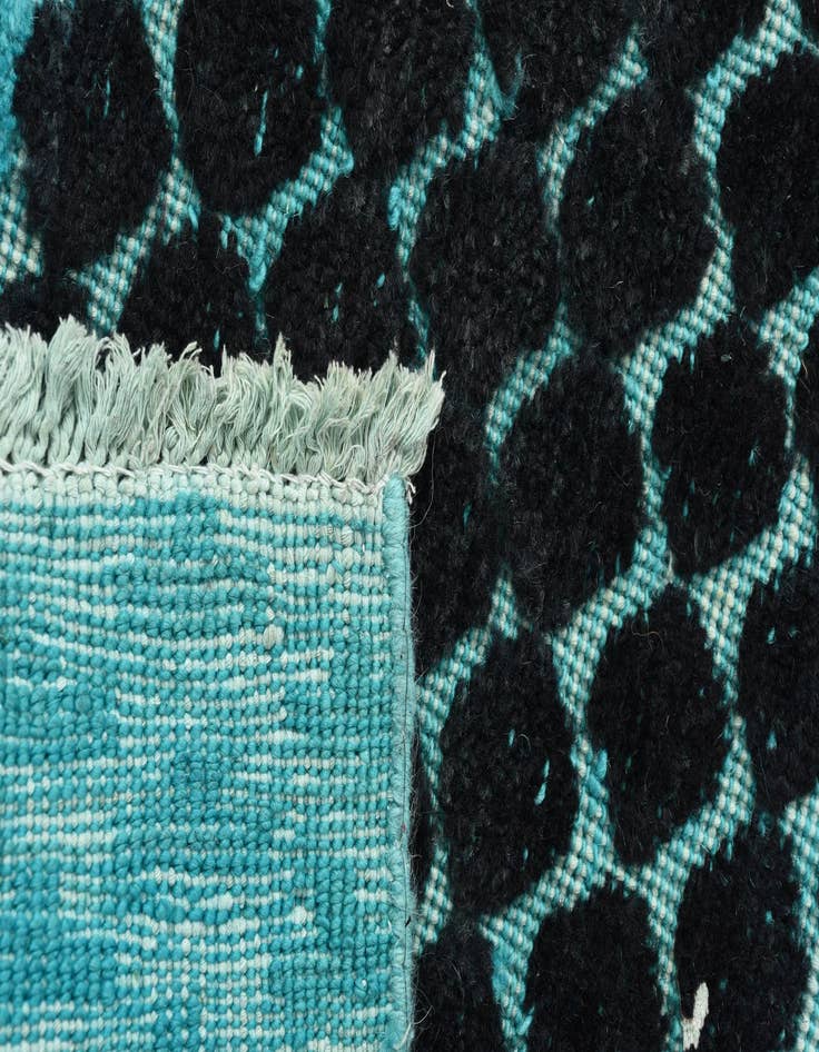 Detail image of  3' 4 x 10'  Hand Knotted Darya Wool Runner Rug