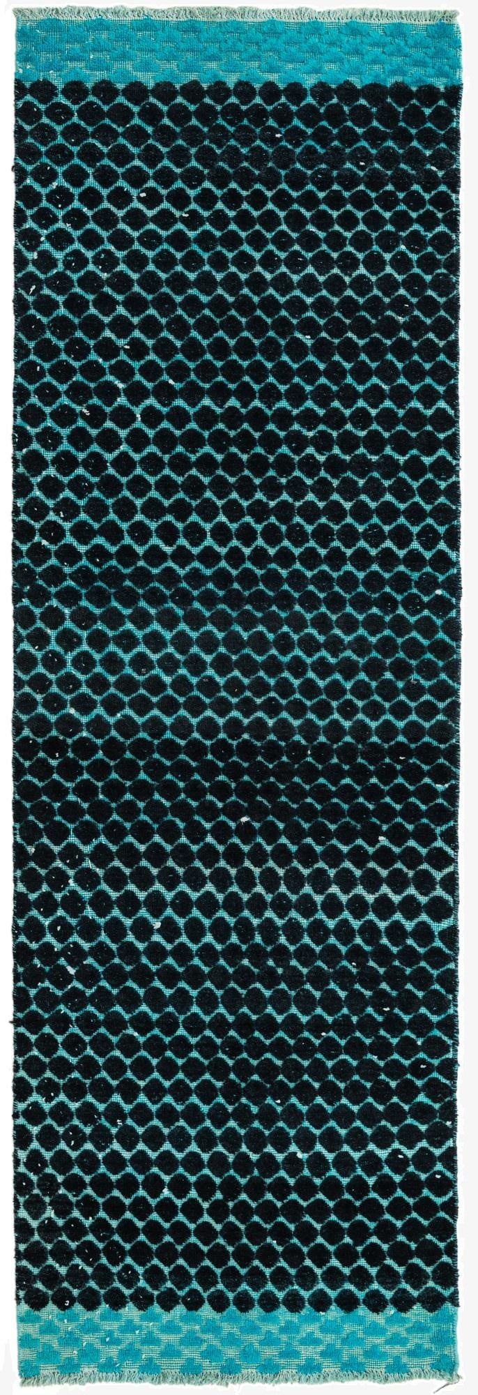  3' 4 x 10'  Hand Knotted Darya Wool Runner Rug