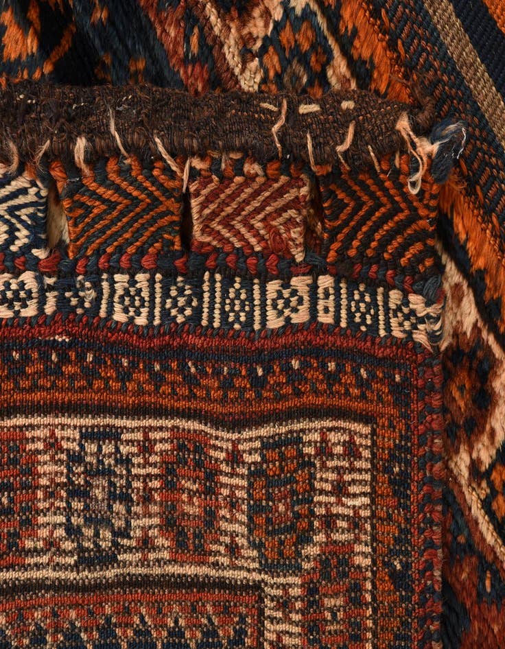 Detail image of  2' 5 x 8' 2  Hand Knotted Ghashghaei Persian Wool Runner Rug