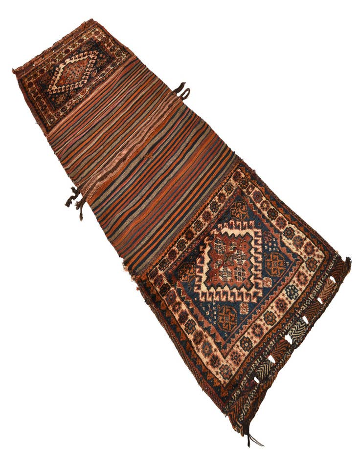 Detail image of  2' 5 x 8' 2  Hand Knotted Ghashghaei Persian Wool Runner Rug