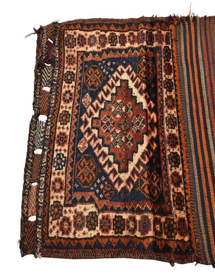 Detail image of  2' 5 x 8' 2  Hand Knotted Ghashghaei Persian Wool Runner Rug