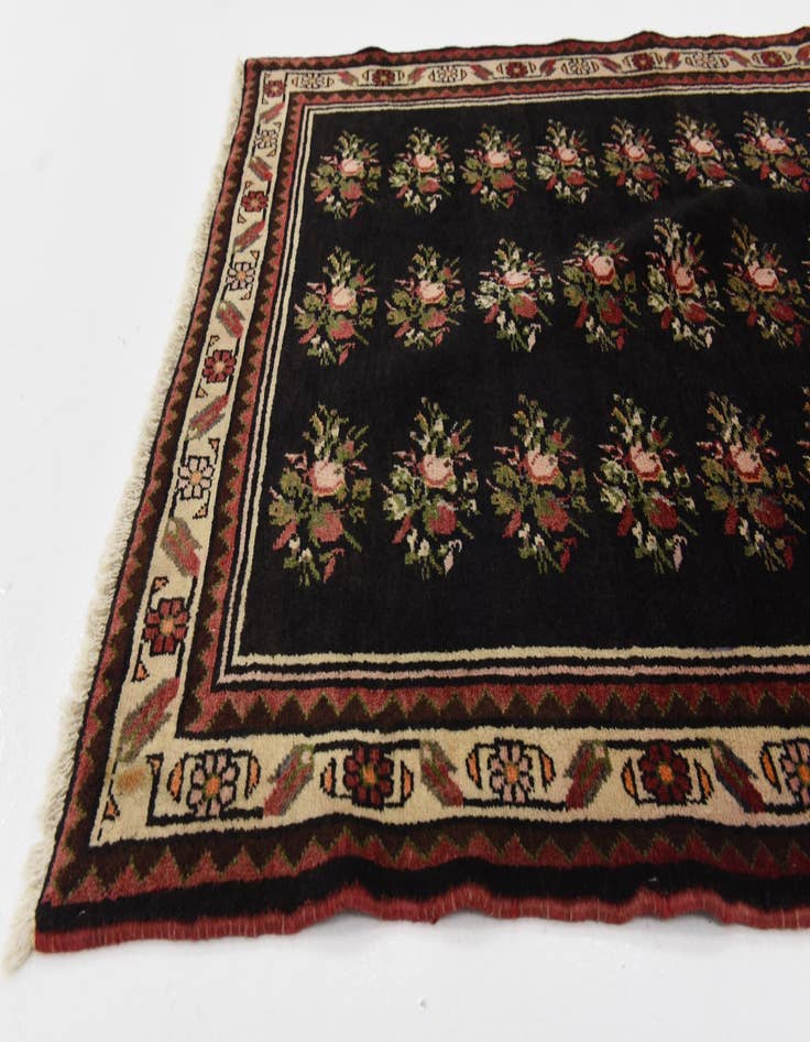 Detail image of  4' x 10' 5  Hand Knotted Hamedan Persian Wool Runner Rug