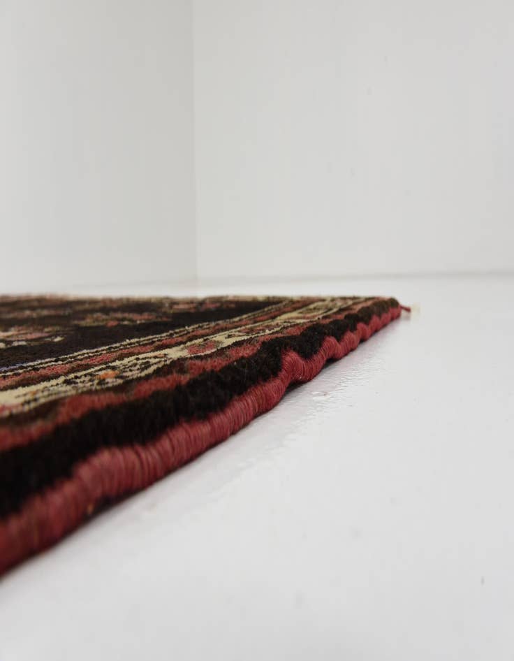 Detail image of  4' x 10' 5  Hand Knotted Hamedan Persian Wool Runner Rug