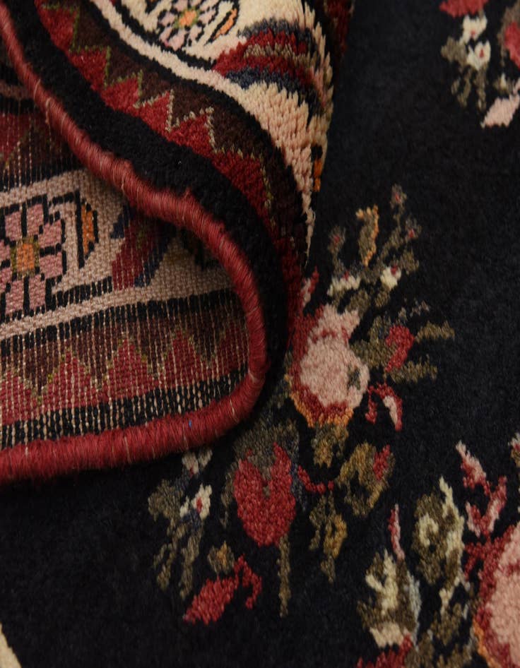 Detail image of  4' x 10' 5  Hand Knotted Hamedan Persian Wool Runner Rug