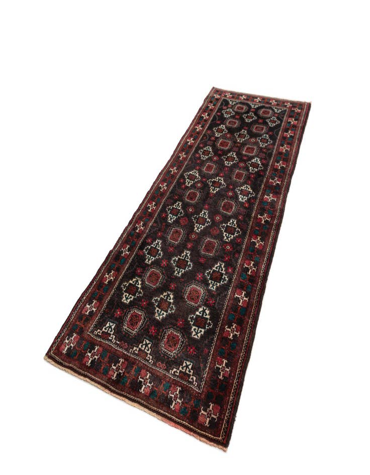 Detail image of  3' 10 x 9' 3 Hamedan Wool Runner Rug