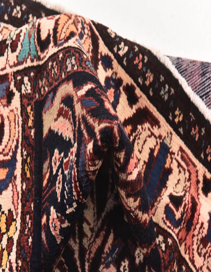 Detail image of  4' 5 x 9' 5  Hand Knotted Hamedan Persian Wool Runner Rug