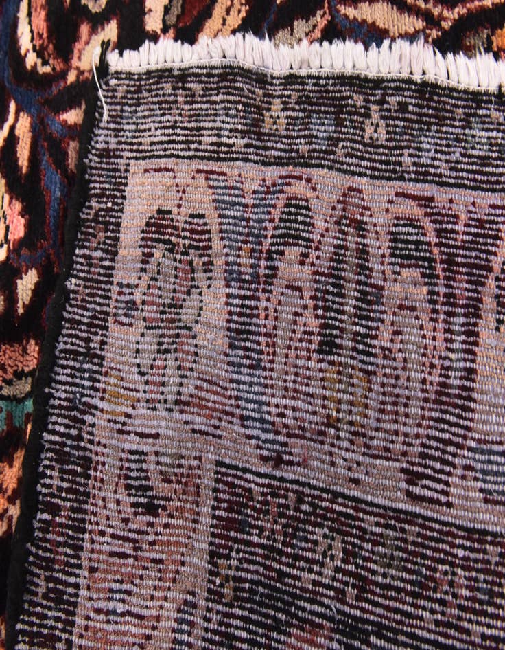 Detail image of  4' 5 x 9' 5  Hand Knotted Hamedan Persian Wool Runner Rug