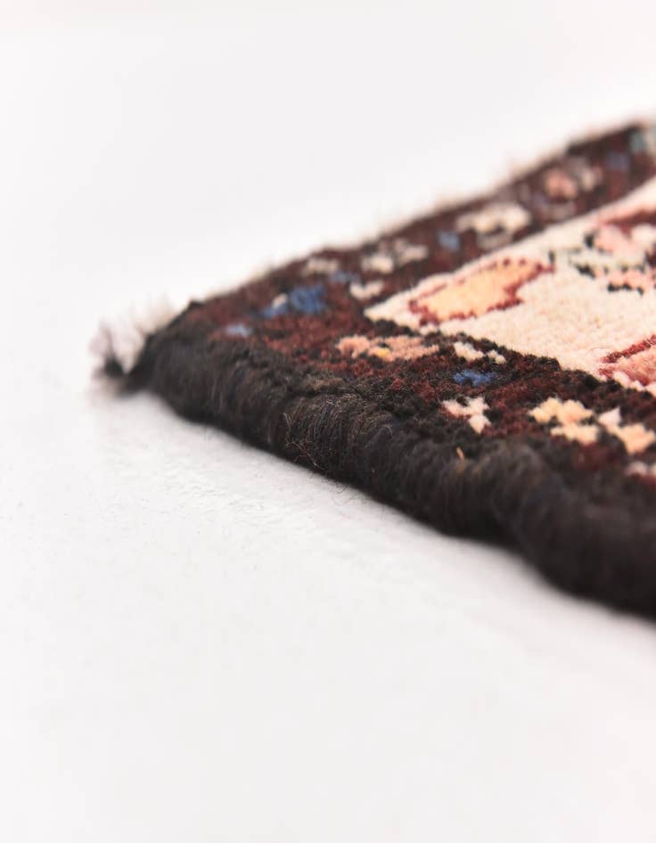 Detail image of  4' 5 x 9' 5  Hand Knotted Hamedan Persian Wool Runner Rug