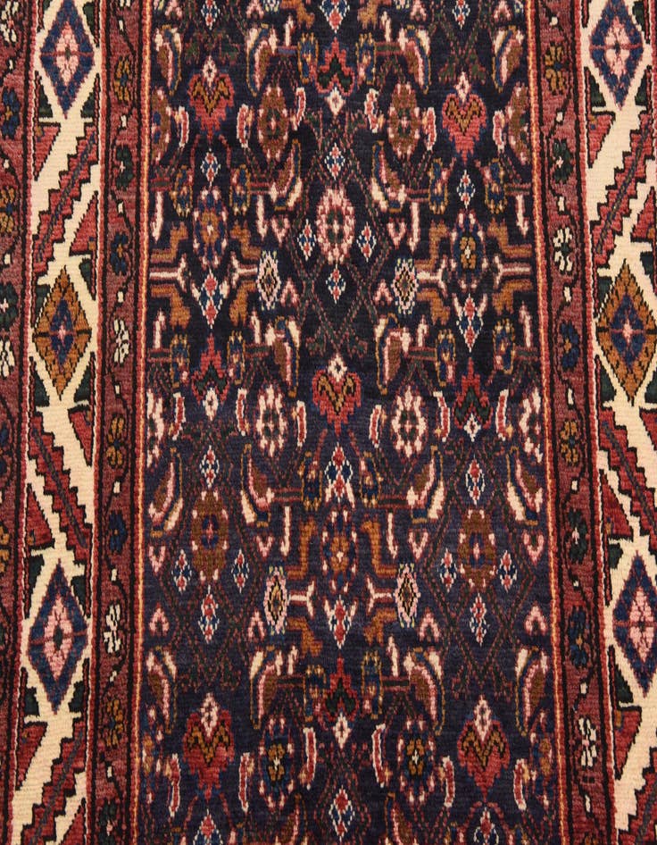 Detail image of  3' 7 x 10' 2  Hand Knotted Hossainabad Persian Wool Runner Rug