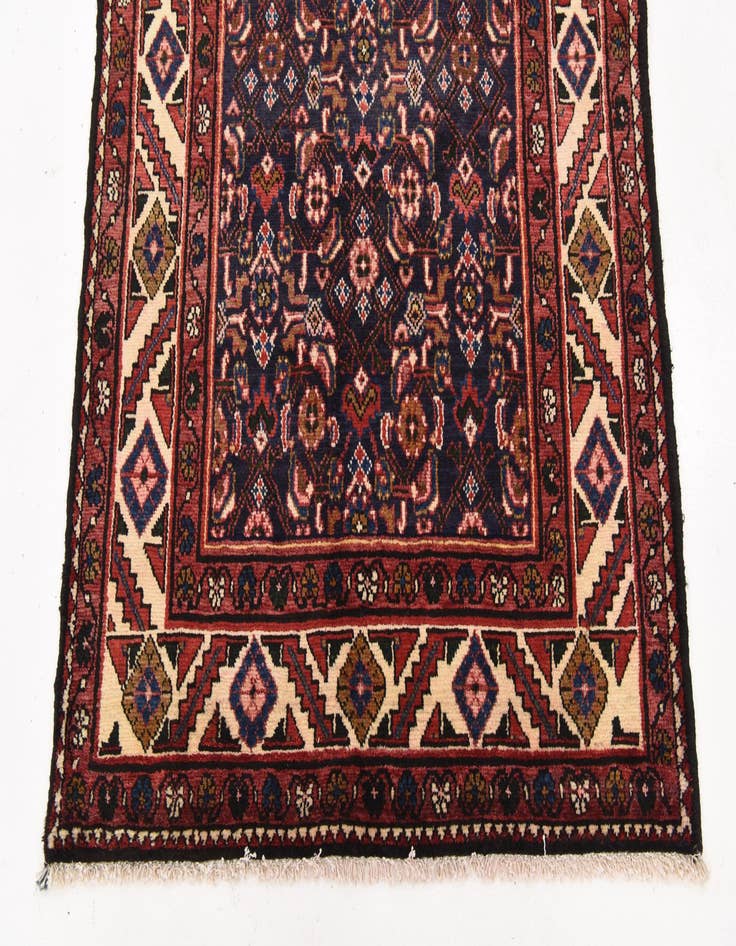 Detail image of  3' 7 x 10' 2  Hand Knotted Hossainabad Persian Wool Runner Rug