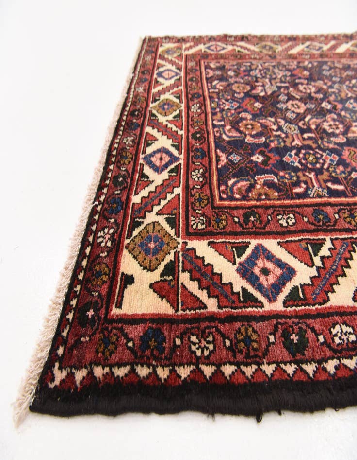 Detail image of  3' 7 x 10' 2  Hand Knotted Hossainabad Persian Wool Runner Rug