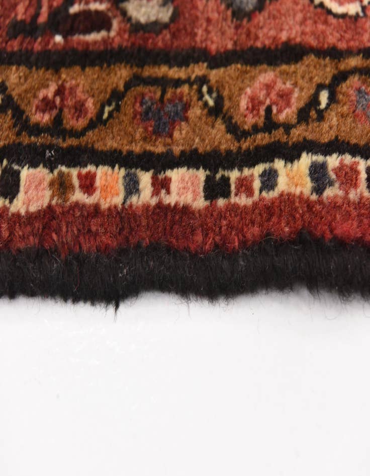 Detail image of  3' 10 x 11'  Hand Knotted Hossainabad Persian Wool Runner Rug