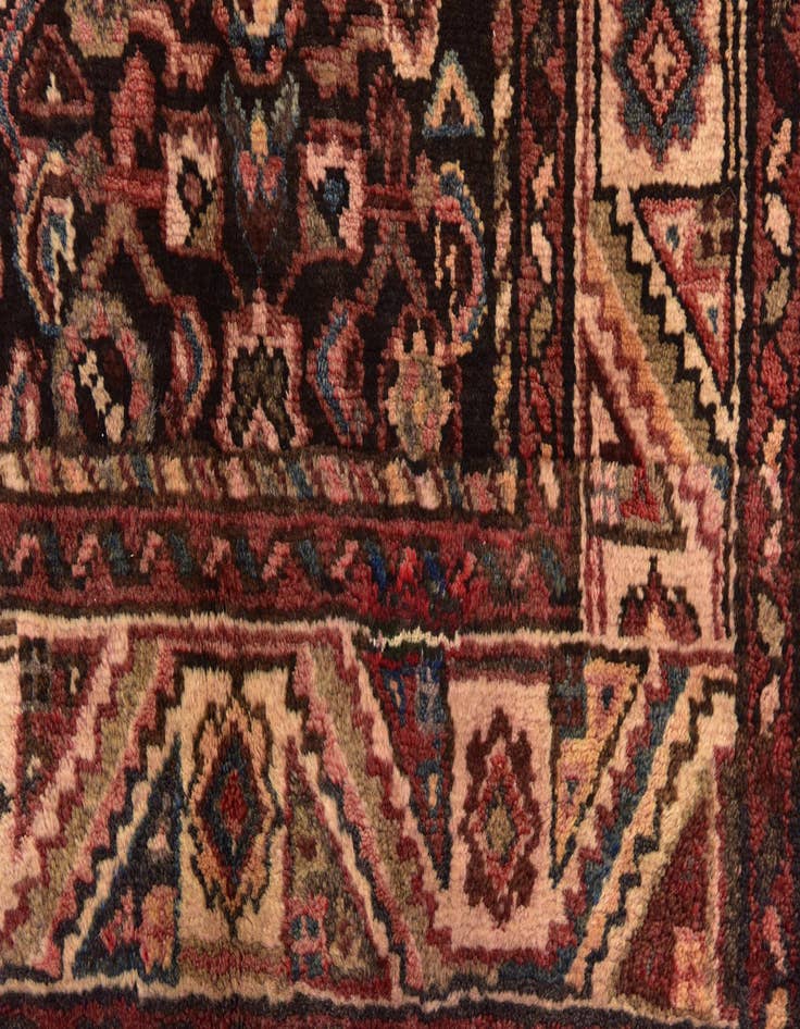 Detail image of  3' 10 x 11' 4  Hand Knotted Hossainabad Persian Wool Runner Rug