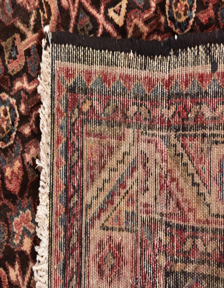 Detail image of  3' 10 x 11' 4  Hand Knotted Hossainabad Persian Wool Runner Rug
