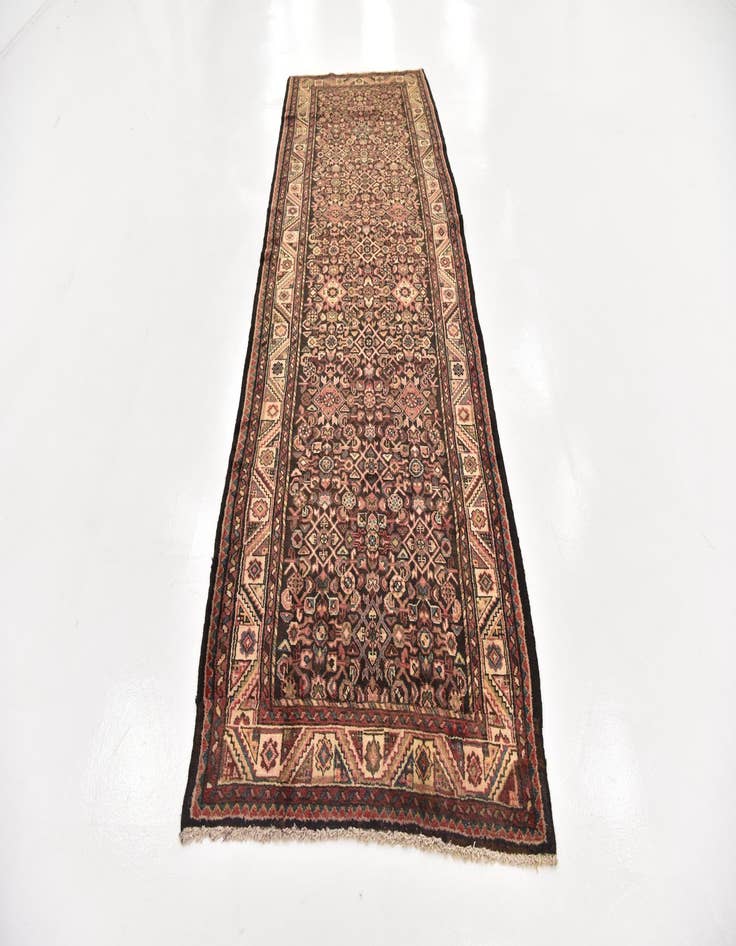 Detail image of  3' 10 x 11' 4  Hand Knotted Hossainabad Persian Wool Runner Rug