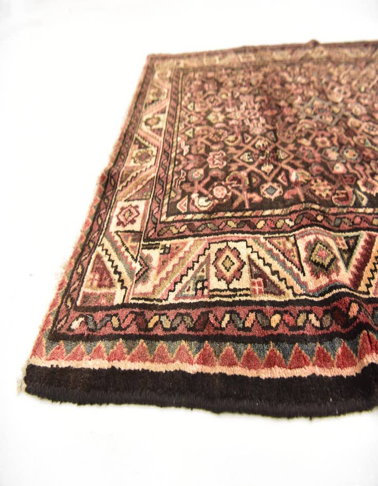 Detail image of  3' 10 x 11' 4  Hand Knotted Hossainabad Persian Wool Runner Rug