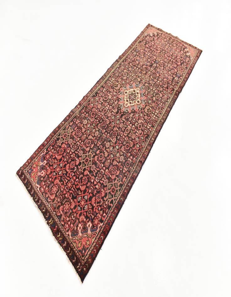 Detail image of  3' 8 x 10'  Hand Knotted Hossainabad Persian Wool Runner Rug