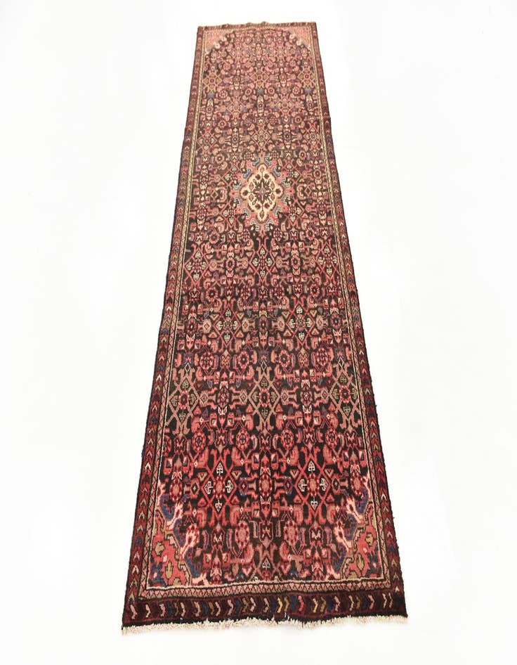 Detail image of  3' 8 x 10'  Hand Knotted Hossainabad Persian Wool Runner Rug