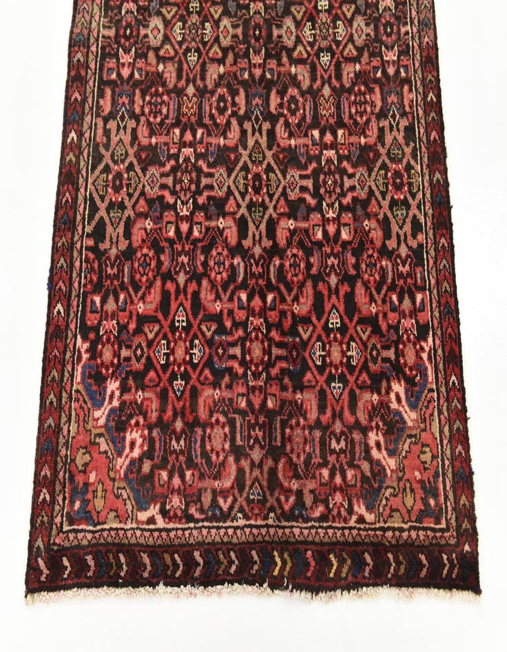 Detail image of  3' 8 x 10'  Hand Knotted Hossainabad Persian Wool Runner Rug