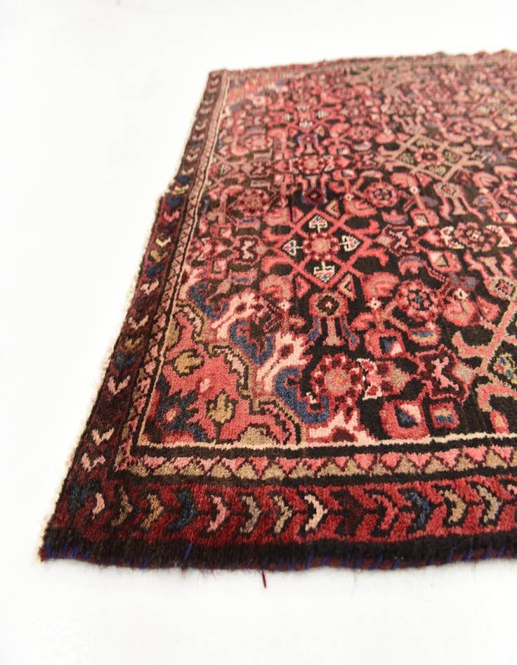 Detail image of  3' 8 x 10'  Hand Knotted Hossainabad Persian Wool Runner Rug