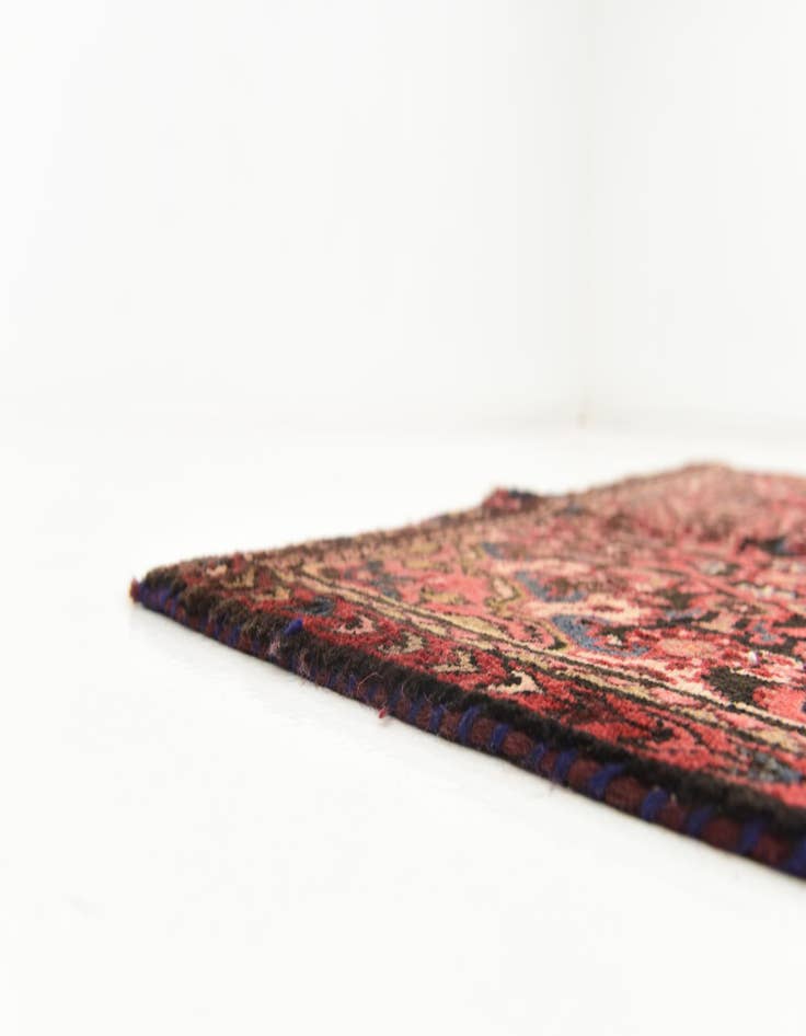 Detail image of  3' 8 x 10'  Hand Knotted Hossainabad Persian Wool Runner Rug