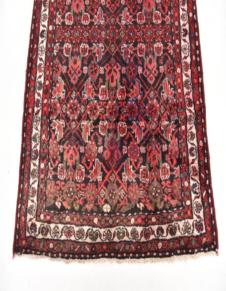 Detail image of  3' 9 x 10'  Hand Knotted Hossainabad Persian Wool Runner Rug