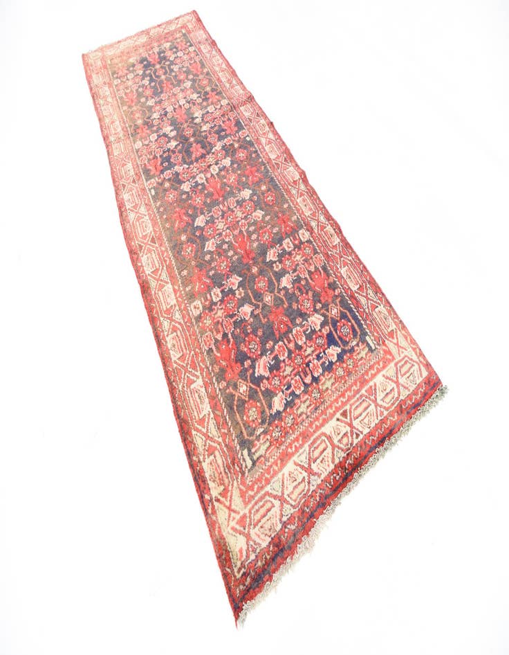 Detail image of  3' 6 x 9' 6  Hand Knotted Hossainabad Persian Wool Runner Rug