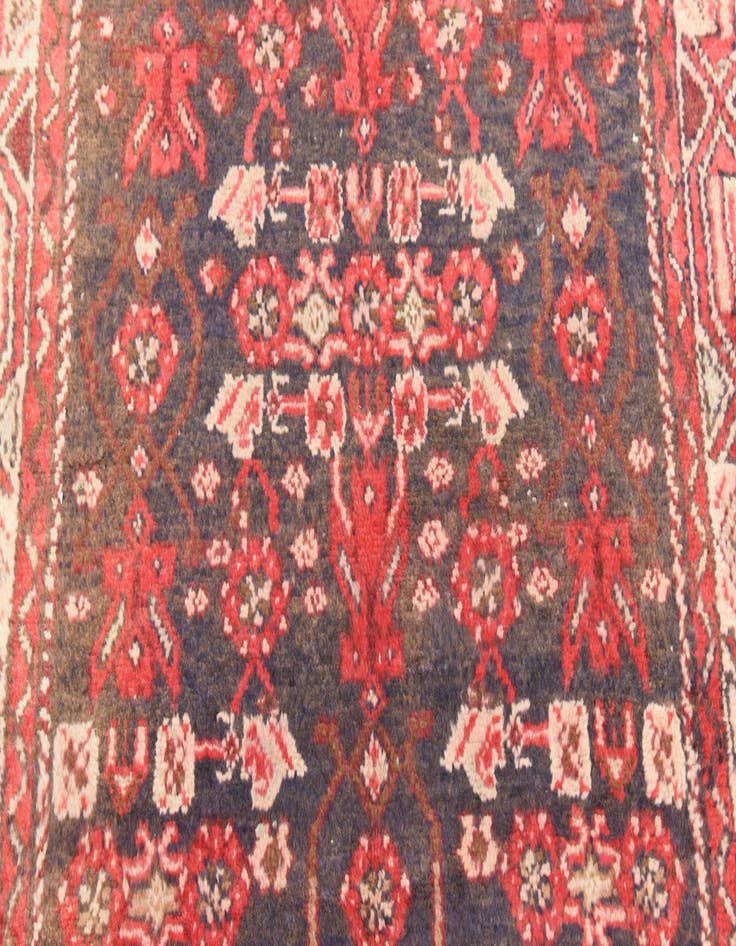 Detail image of  3' 6 x 9' 6  Hand Knotted Hossainabad Persian Wool Runner Rug