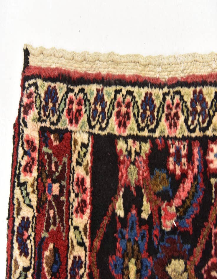 Detail image of  3' 6 x 10' 2  Hand Knotted Hossainabad Persian Wool Runner Rug