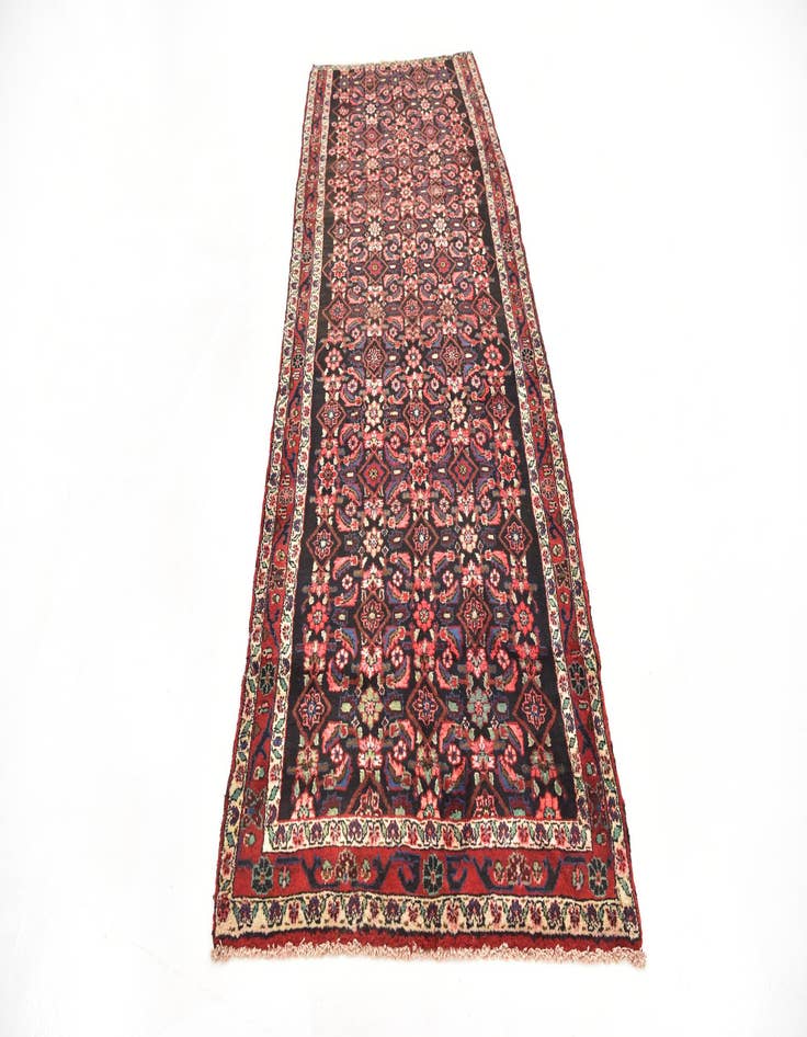 Detail image of  3' 6 x 10' 2  Hand Knotted Hossainabad Persian Wool Runner Rug